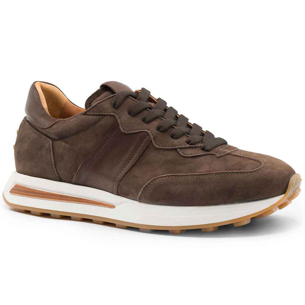 TEEK - 66-265-NIC ROXI Suede & Calfskin Sneaker, Nicotine SHOES TEEK ZI