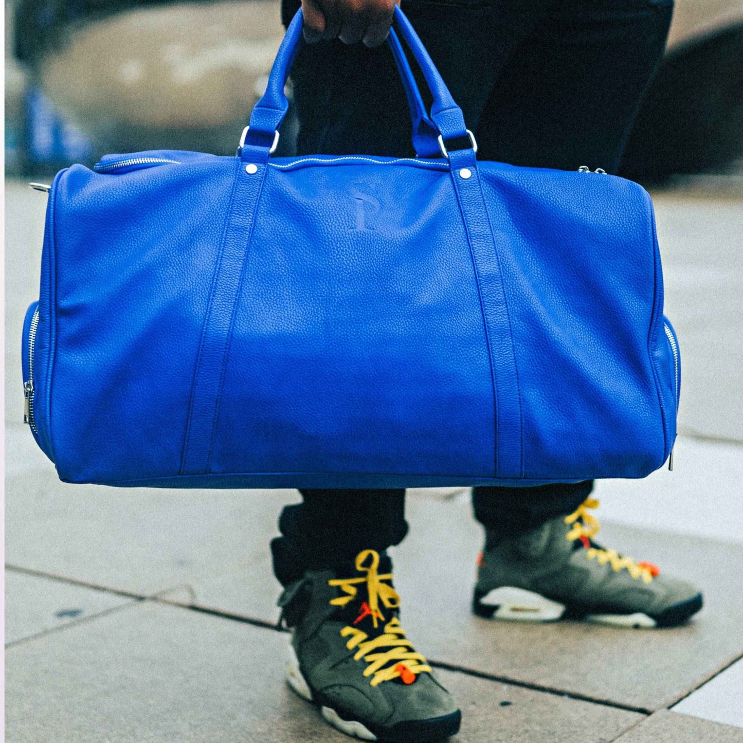 TEEK - Royal Blue Leather Duffle Bag BAG TEEK SP