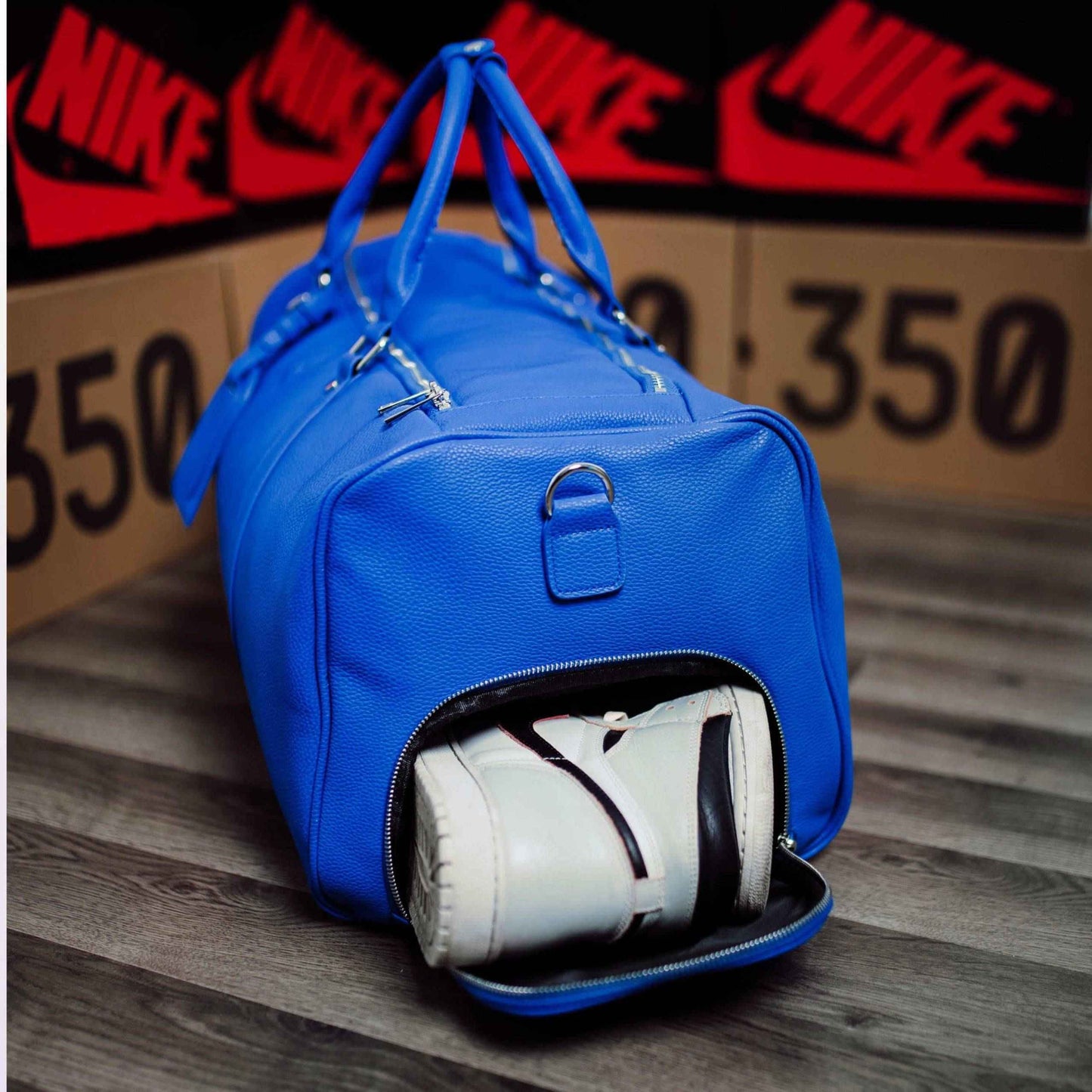 TEEK - Royal Blue Leather Duffle Bag BAG TEEK SP