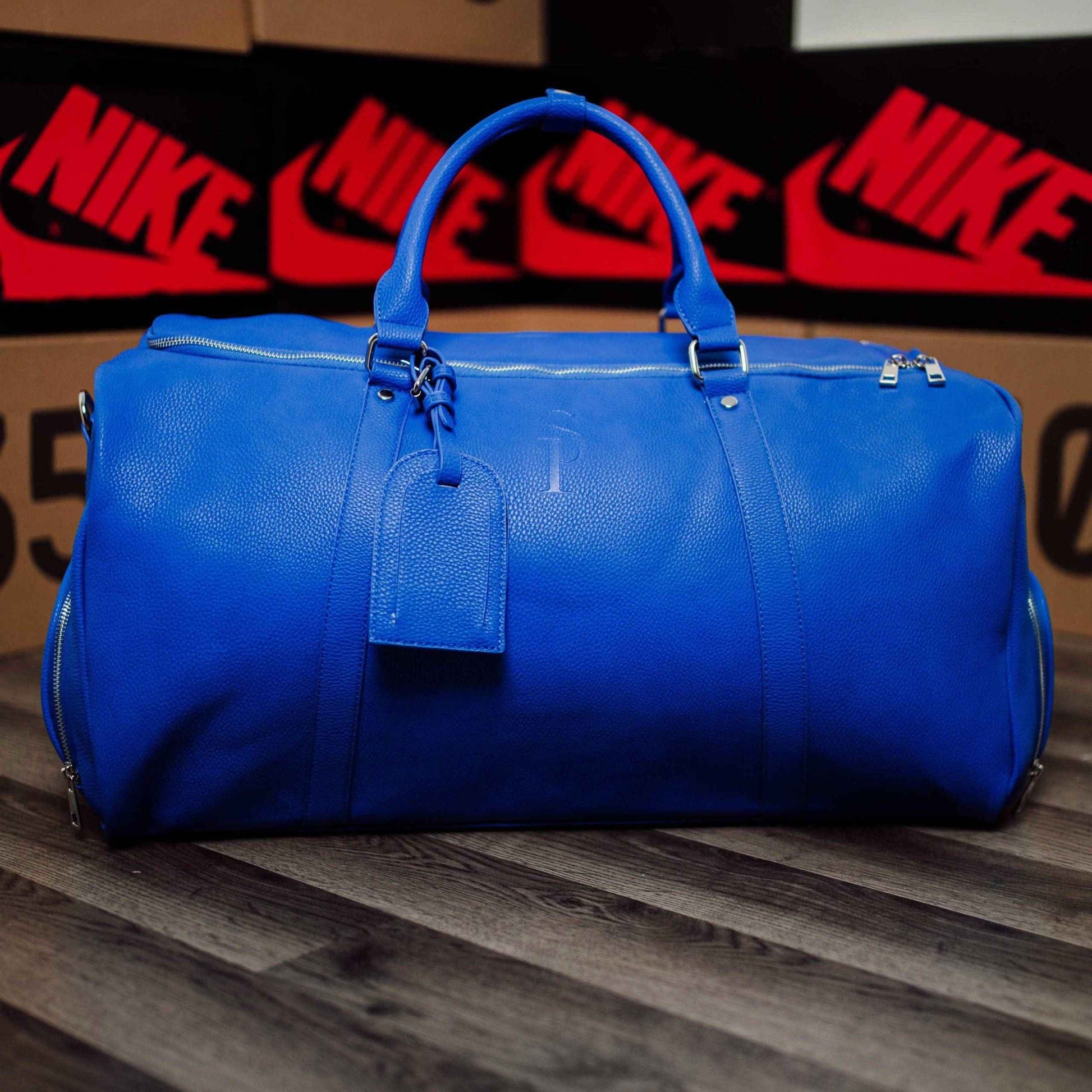 TEEK - Royal Blue Leather Duffle Bag BAG TEEK SP