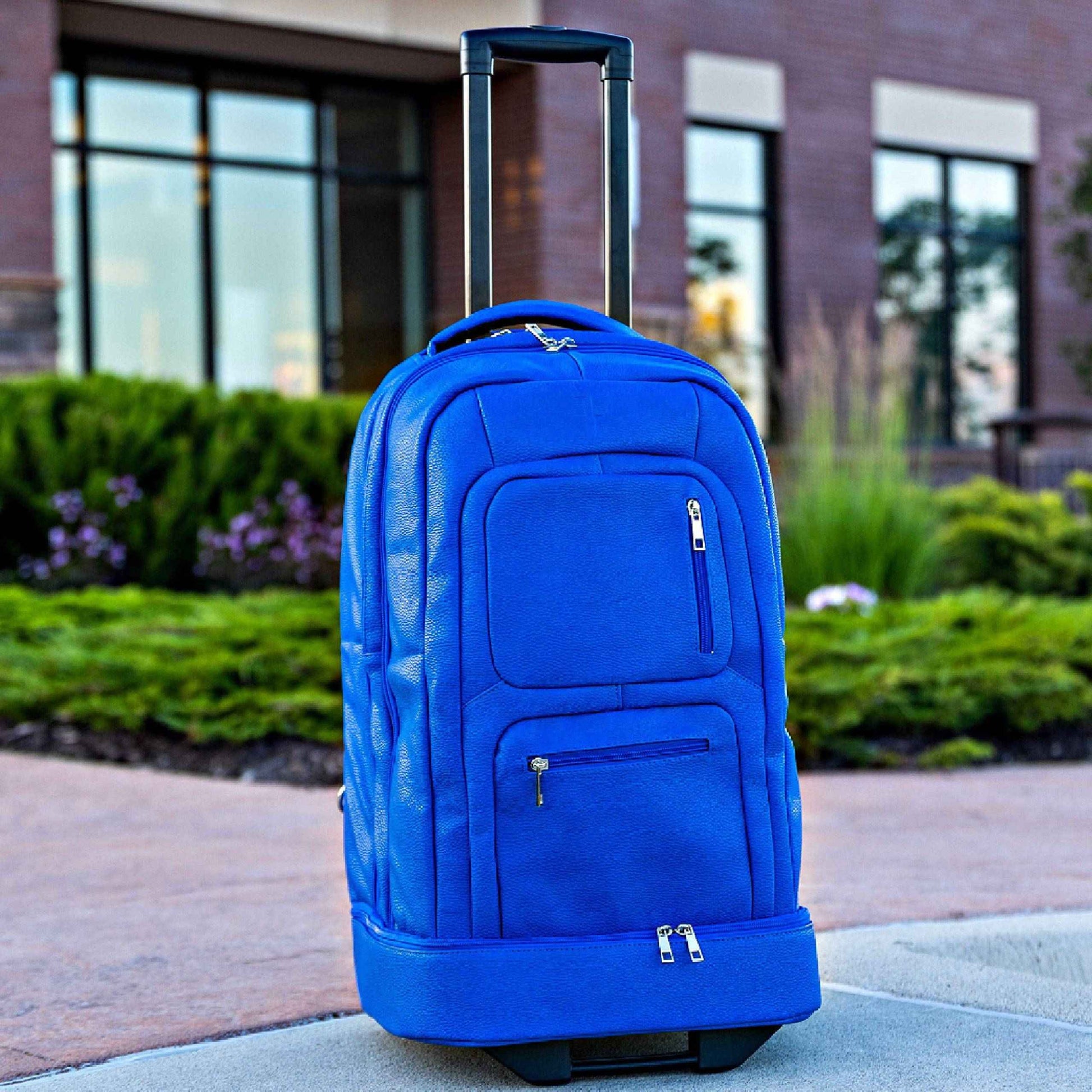 TEEK - Royal Blue Leather Carry-On Roller Bag (Only 150 Made) BAG TEEK SP