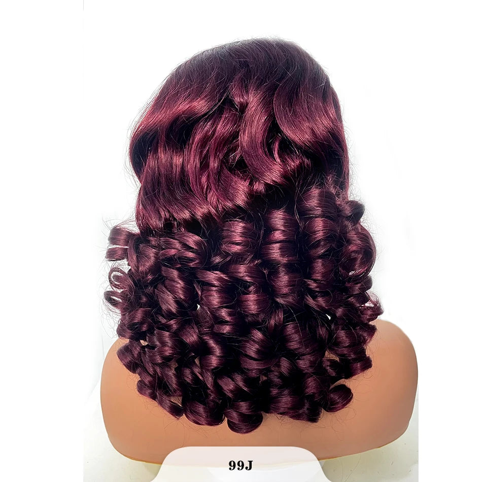 TEEK - Vietnamese Raw 200% Ombre Double Bouncy Glueless Wig HAIR theteekdotcom #99J 22 in 200%