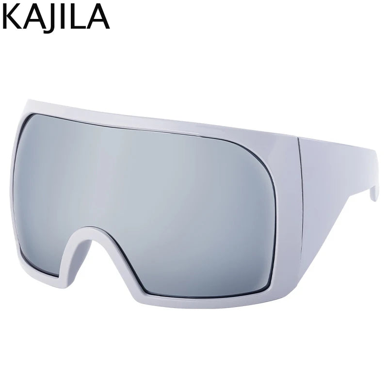 TEEK - Oversized Shield Sunglasses EYEGLASSES theteekdotcom C6 Silver