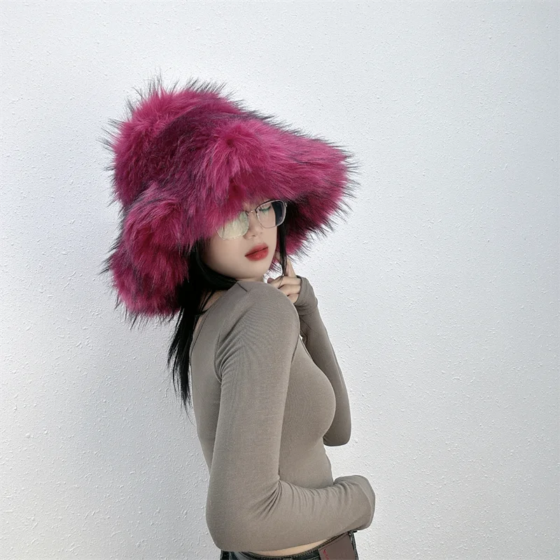 TEEK - Faux Fur Oversized Bucket Hat HAT theteekdotcom