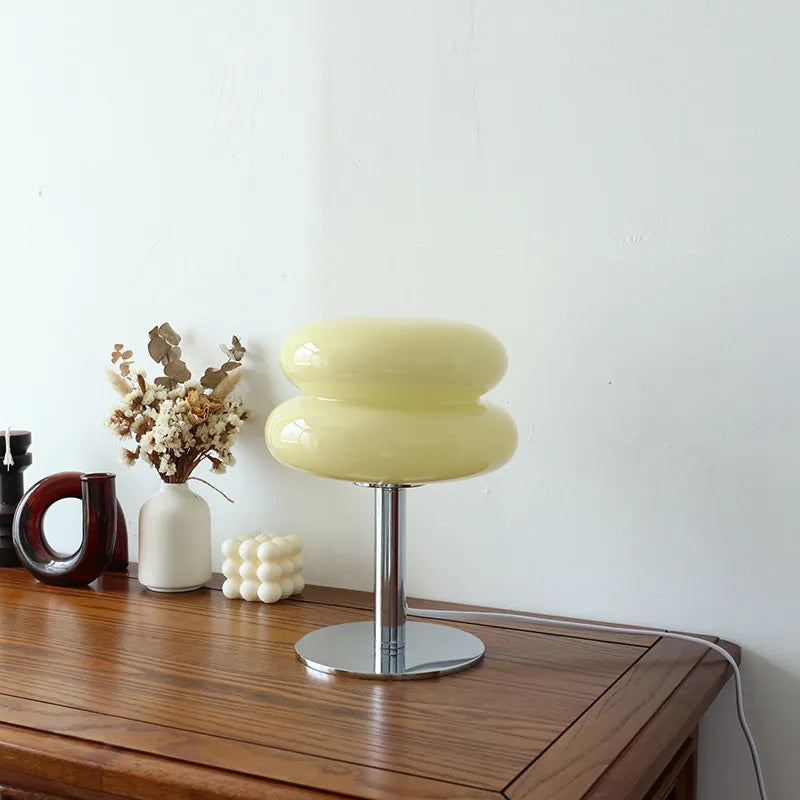 TEEK - Macaron Glass Table Lamps HOME DECOR theteekdotcom Cream color A  