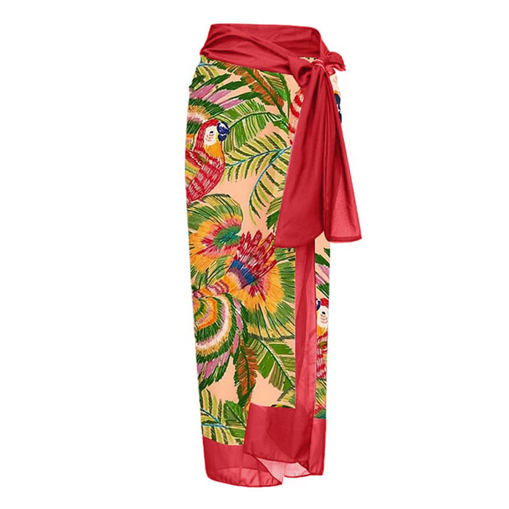 TEEK - 3D Flower Swimsuit Swimwear SWIMWEAR theteekdotcom sarong 6 L 