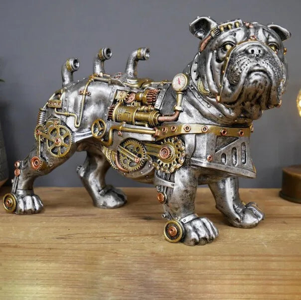 TEEK - Mechanical Figure Resin Steampunk Statue HOME DECOR theteekdotcom Mechanical dog  