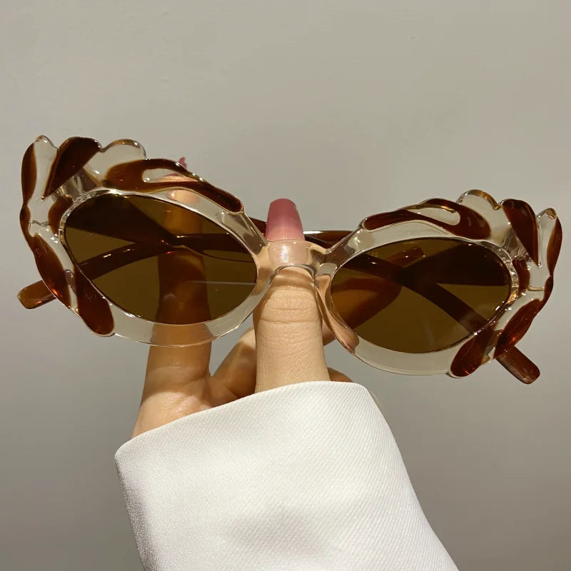 TEEK - Cat-Eye Premium Blended Sunglasses EYEGLASSES theteekdotcom gold  