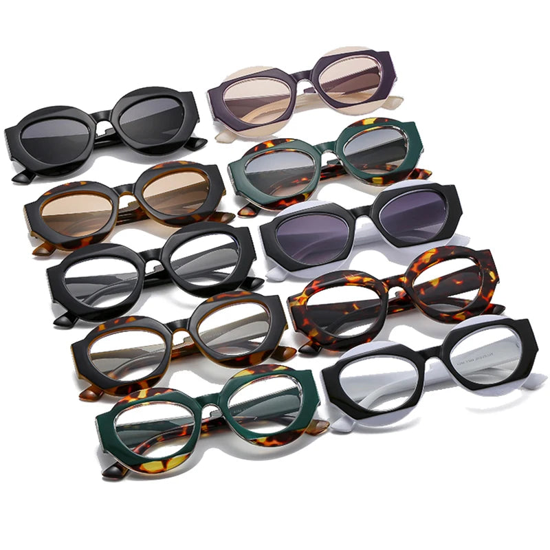 TEEK - Double Color Oval Sunglasses EYEGLASSES theteekdotcom