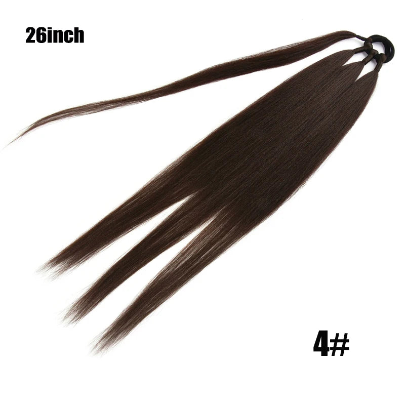 TEEK - Ponytail Synthetic Rubber Band Hair Ring 26 Inch Extensions HAIR theteekdotcom 26inch-4