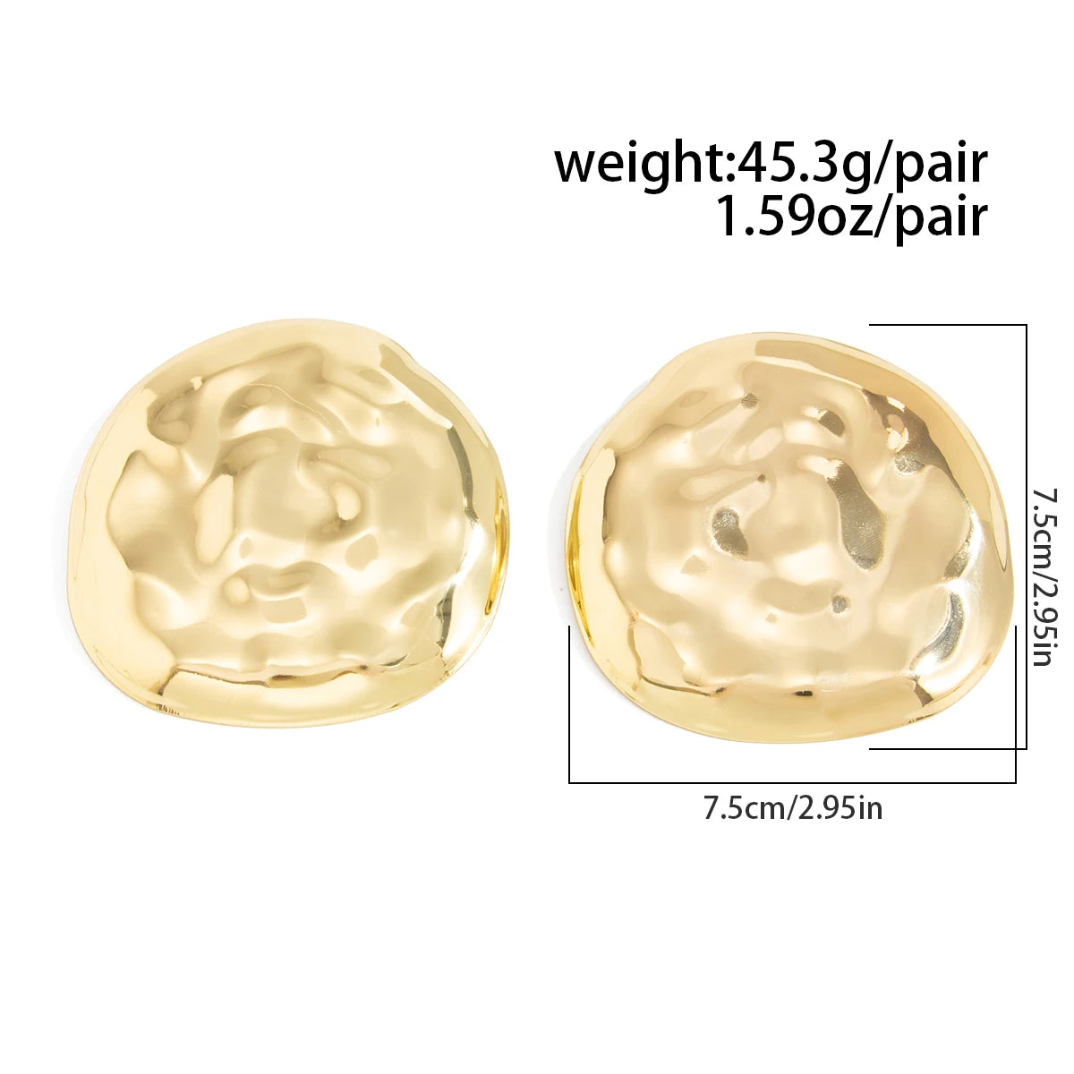 TEEK - Exaggerated Large Disc Lava EarringS JEWELRY theteekdotcom