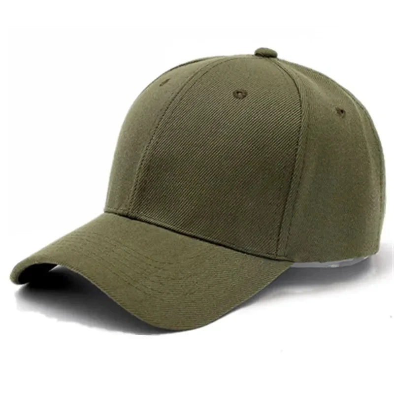 Unisex Cap Casual Plain Baseball Cap Adjustable Snapback Hats For Women Men Hip Hop Cap Street Dad Hat TEEK Army Green