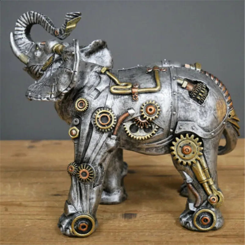 TEEK - Mechanical Figure Resin Steampunk Statue HOME DECOR theteekdotcom Elephant  