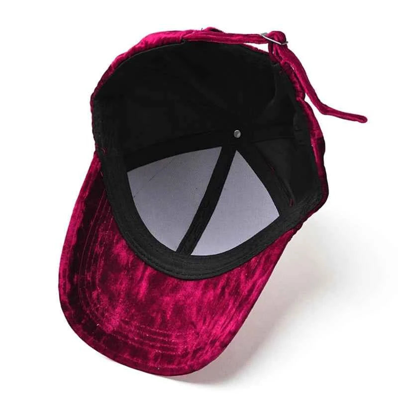 TEEK - Velvet Adjustable Solid Color Baseball Cap HAT theteekdotcom