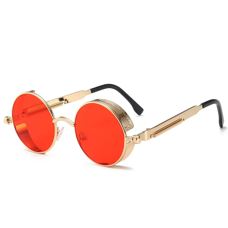 TEEK - Metal Round Mirror Glasses EYEGLASSES theteekdotcom Gold Red CHINA 1 pcs