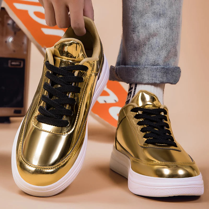 TEEK - Mens Lacquer Leather Shiny Sneaker SHOES theteekdotcom