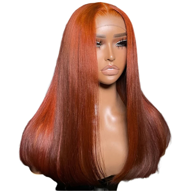 TEEK - Ginger Orange Straight Human Hair Wig HAIR TEEK H