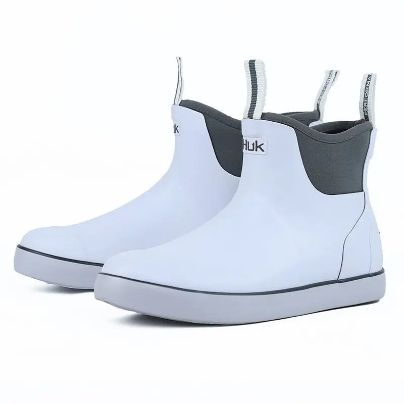 TEEK - Mens Back Tab Non-Slip PVC Rainboots SHOES theteekdotcom White 8 