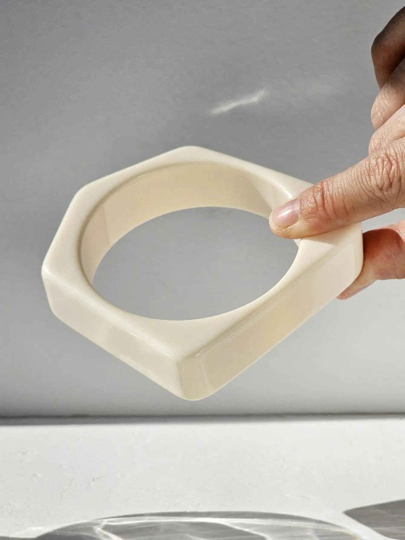 TEEK - Beach Stone Beige Irregular Wide Bracelet JEWELRY theteekdotcom E