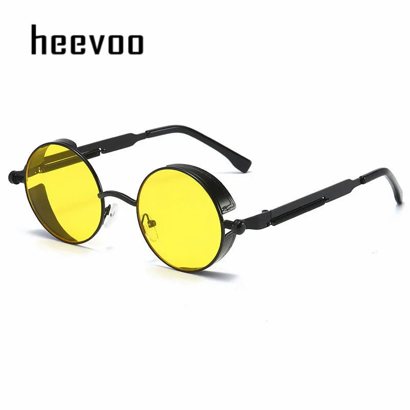 TEEK - Metal Round Mirror Glasses EYEGLASSES theteekdotcom Black Yellow CHINA 1 pcs