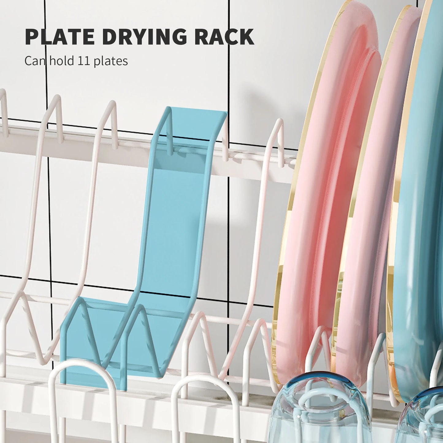 TEEK - 2 Tier Dish Drying Rack HOME DECOR theteekdotcom   