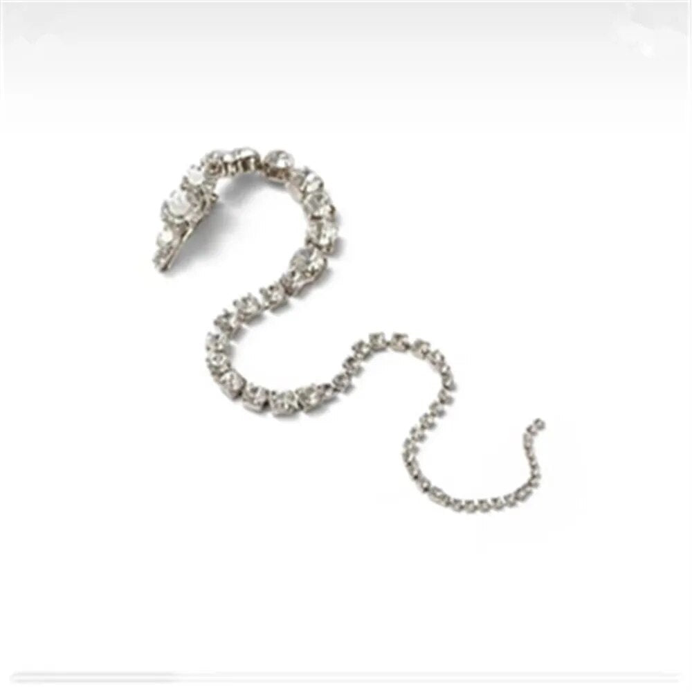 TEEK - Crystal Long Tassel Snake Hair Jewelry HAIR CARE theteekdotcom White Silver 