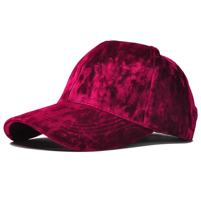 TEEK - Velvet Adjustable Solid Color Baseball Cap HAT theteekdotcom 06 Adjustable
