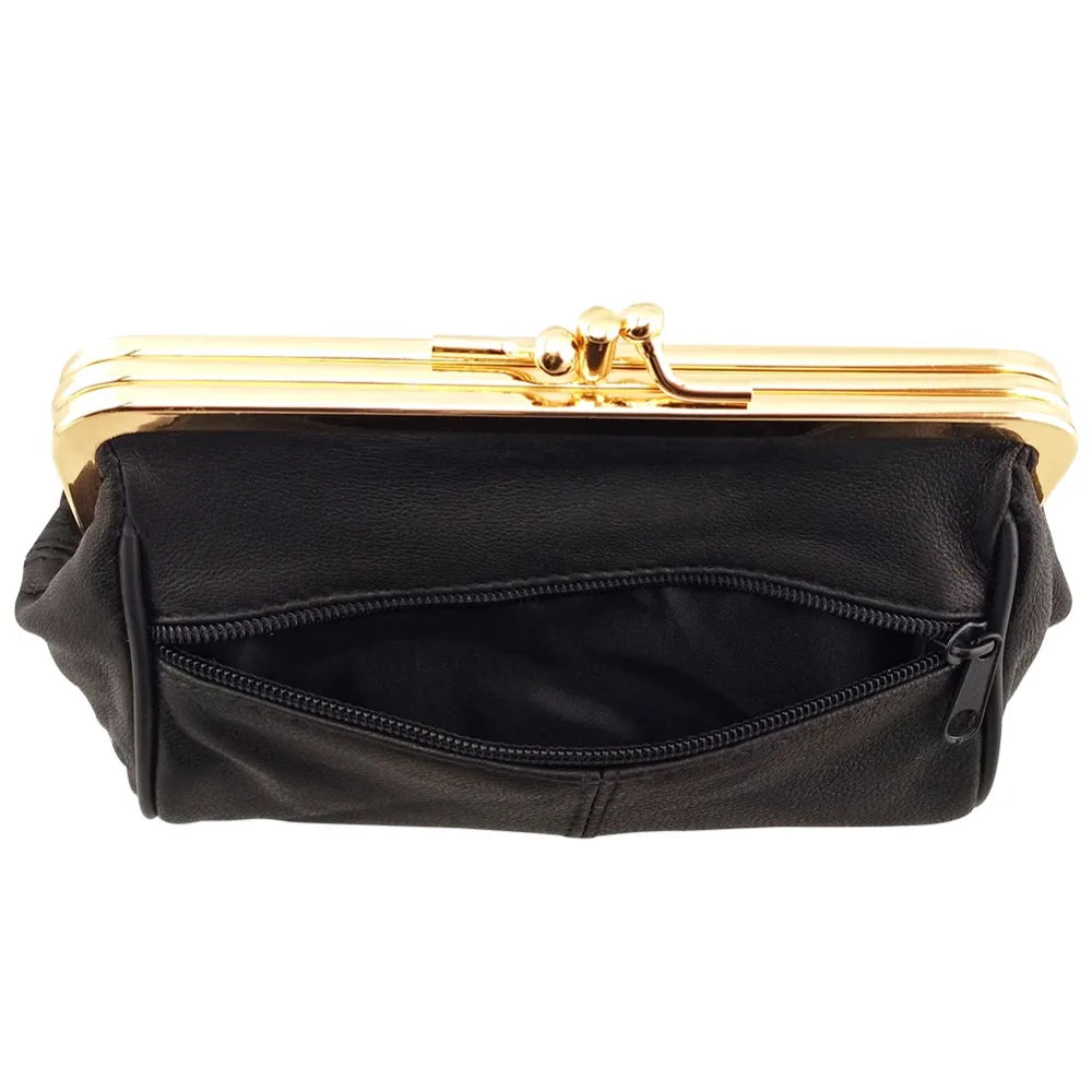 TEEK - Sheepskin Genuine Leather Coin Purse Handbag BAG theteekdotcom