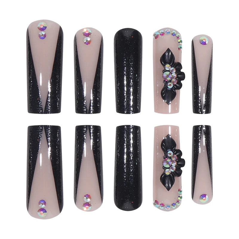 TEEK - 24 Petal To Diamond False Nails NAIL ART theteekdotcom   