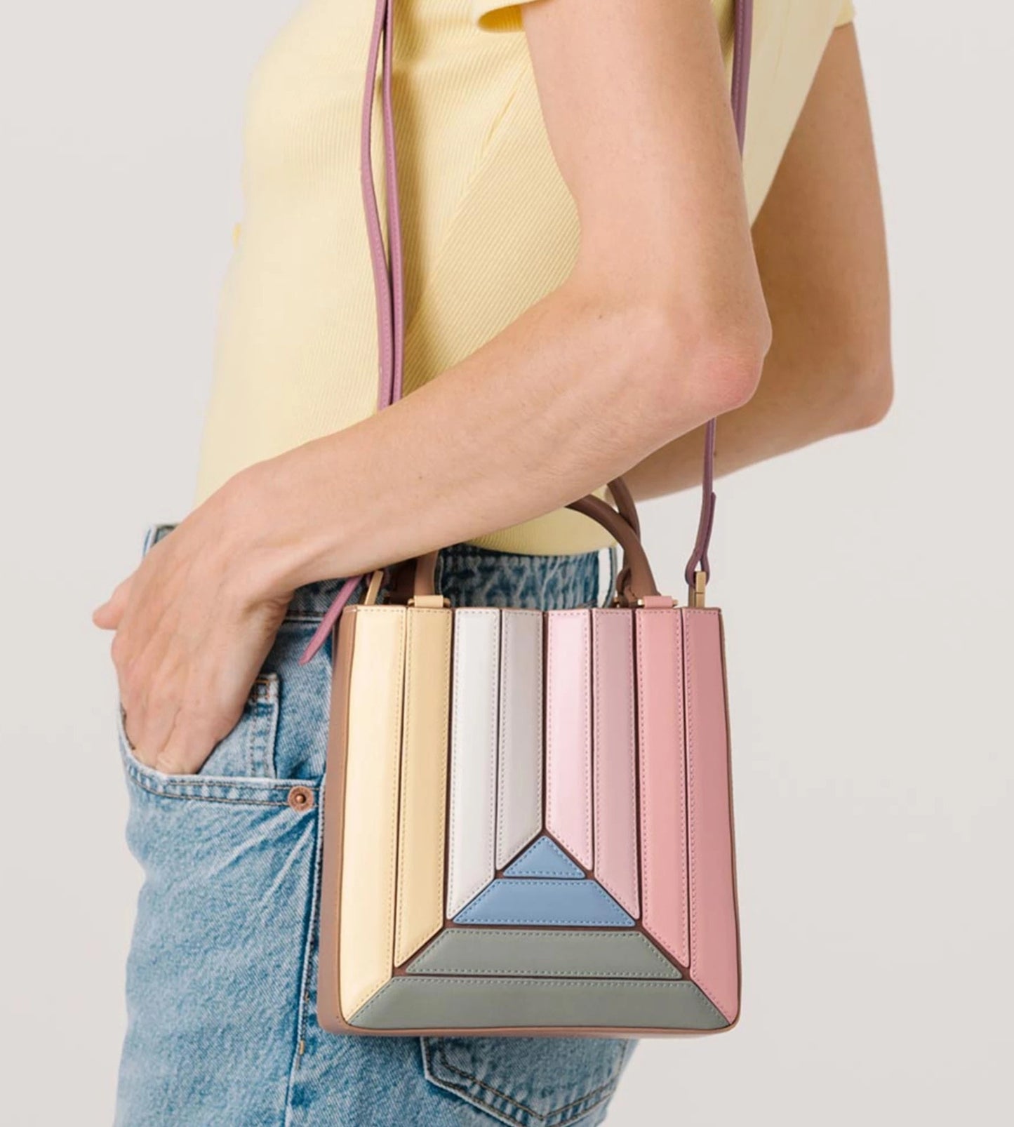 TEEK - Squared Lines Shoulder Bag BAG theteekdotcom   