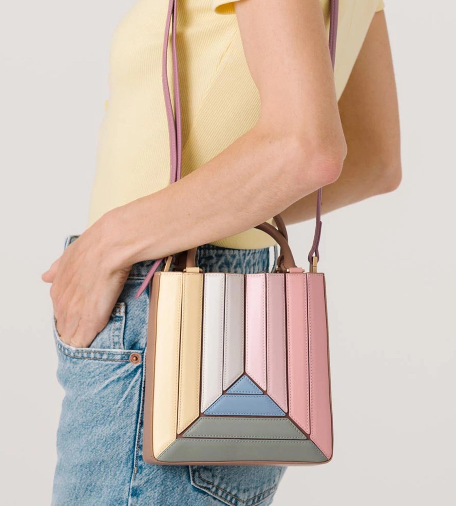 TEEK - Squared Lines Shoulder Bag BAG theteekdotcom   