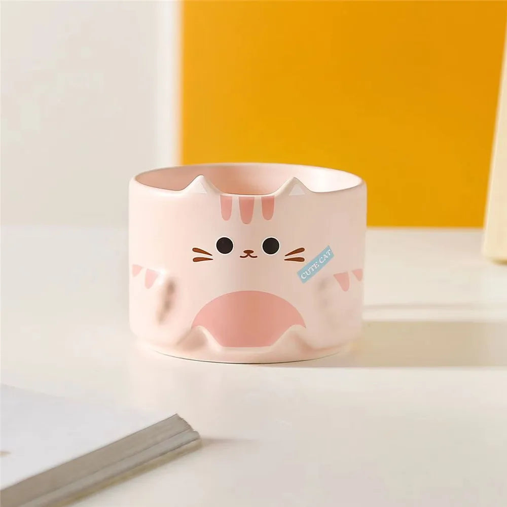 TEEK - Ceramic Cat Ears Stackable Mugs HOME DECOR theteekdotcom F  