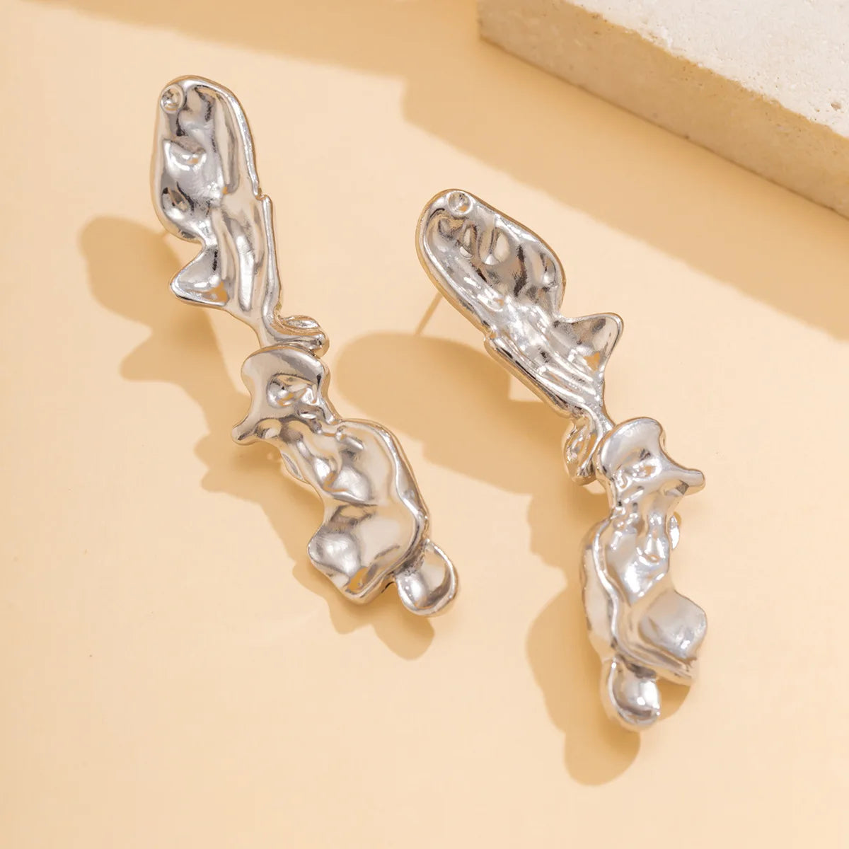 TEEK - Liquid Pleated Irregular Lava Jewelry JEWELRY theteekdotcom earrings-s  