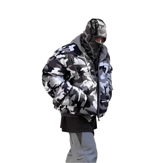 TEEK - Camouflage Reversible Zippered Hooded Quilted Jacket JACKET theteekdotcom