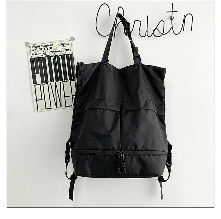 TEEK - Switch Style Waterproof Nylon Backpack Tote BAG theteekdotcom black  