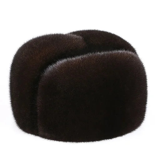 TEEK - Mens Mink Fur Hat HAT theteekdotcom Style 1 coffee 21.6-22in