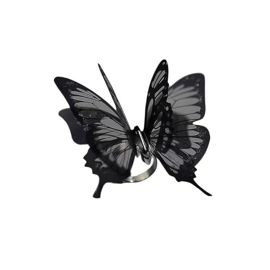 TEEK - Flutter Butterfly Ring JEWELRY theteekdotcom black  