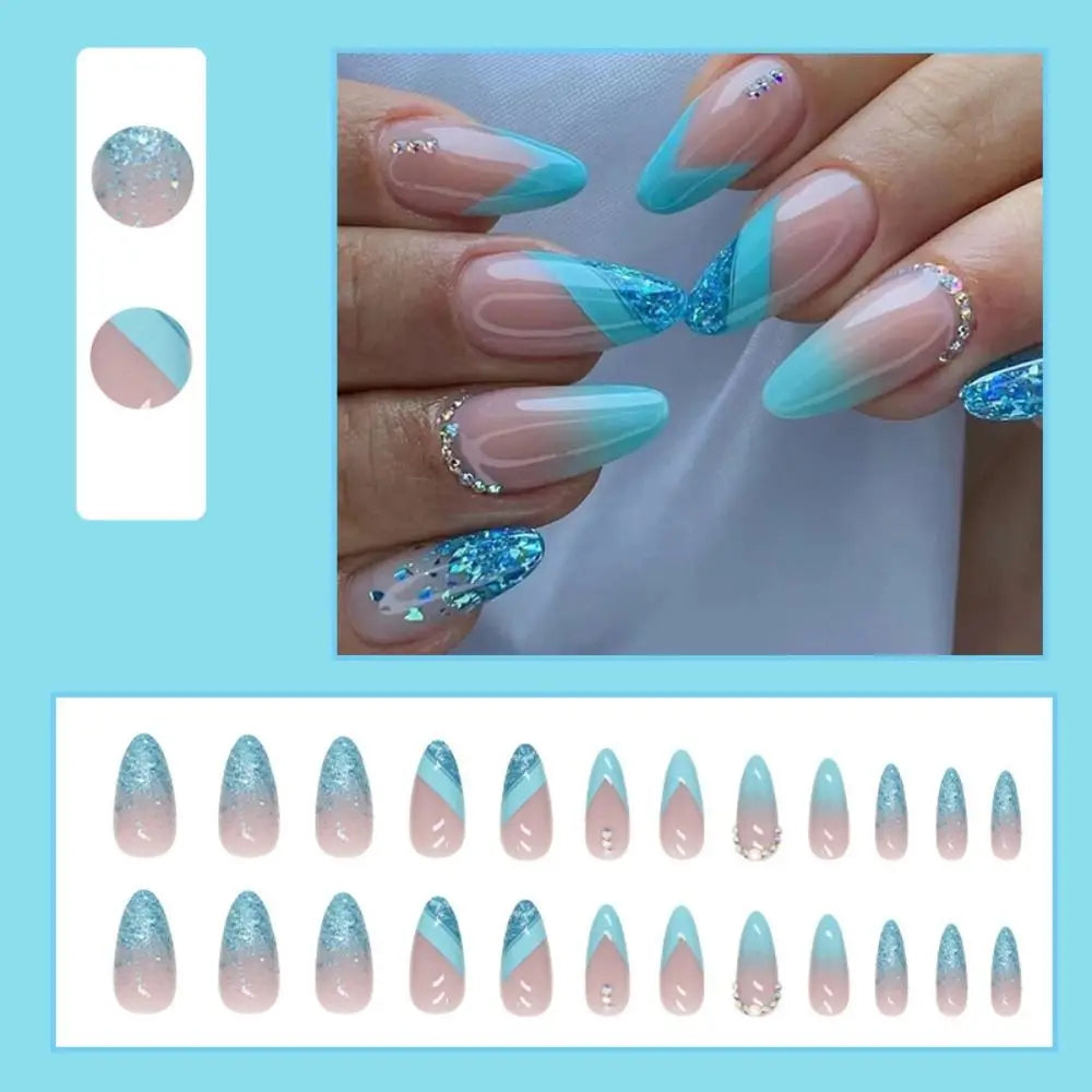 TEEK - 24pcs Shiny and Matte False Nails NAIL ART theteekdotcom 0085  