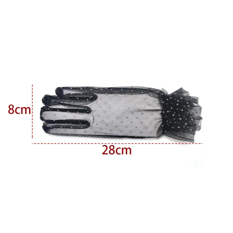 TEEK - Dot Mesh Tulle Gloves GLOVES theteekdotcom   