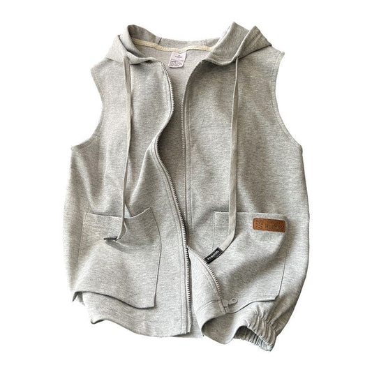 TEEK - His Hooded Sleeveless Hoodie VEST theteekdotcom   