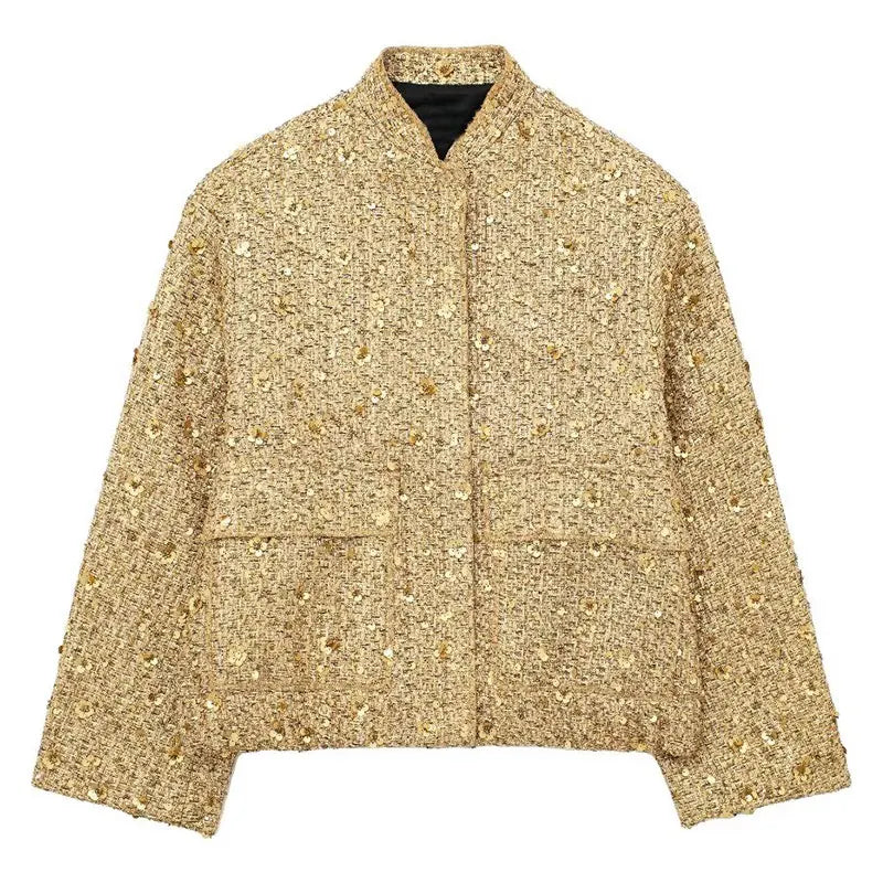 TEEK - Simple Show Sequin Jacket JACKET theteekdotcom Gold with Sequins XS 