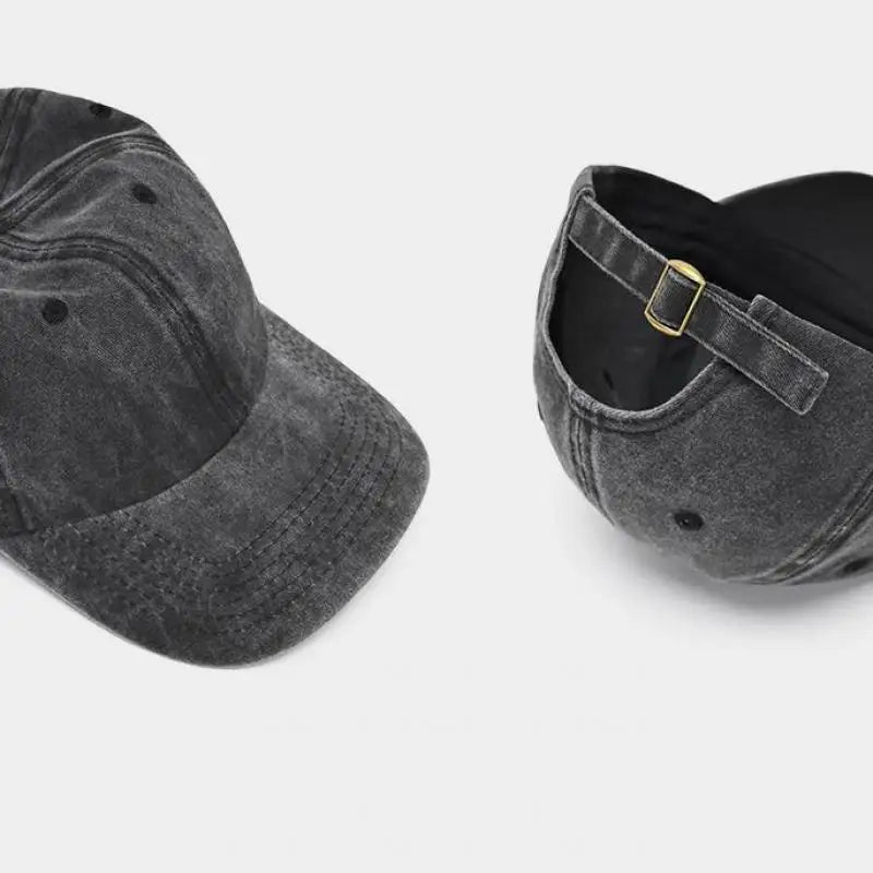Baseball Cap Washed Cotton Men Women Snapback Hat Vintage Hip Hop Caps Solid Color Dad Hat Bone Casquette Outdoor Casual Sport TEEK