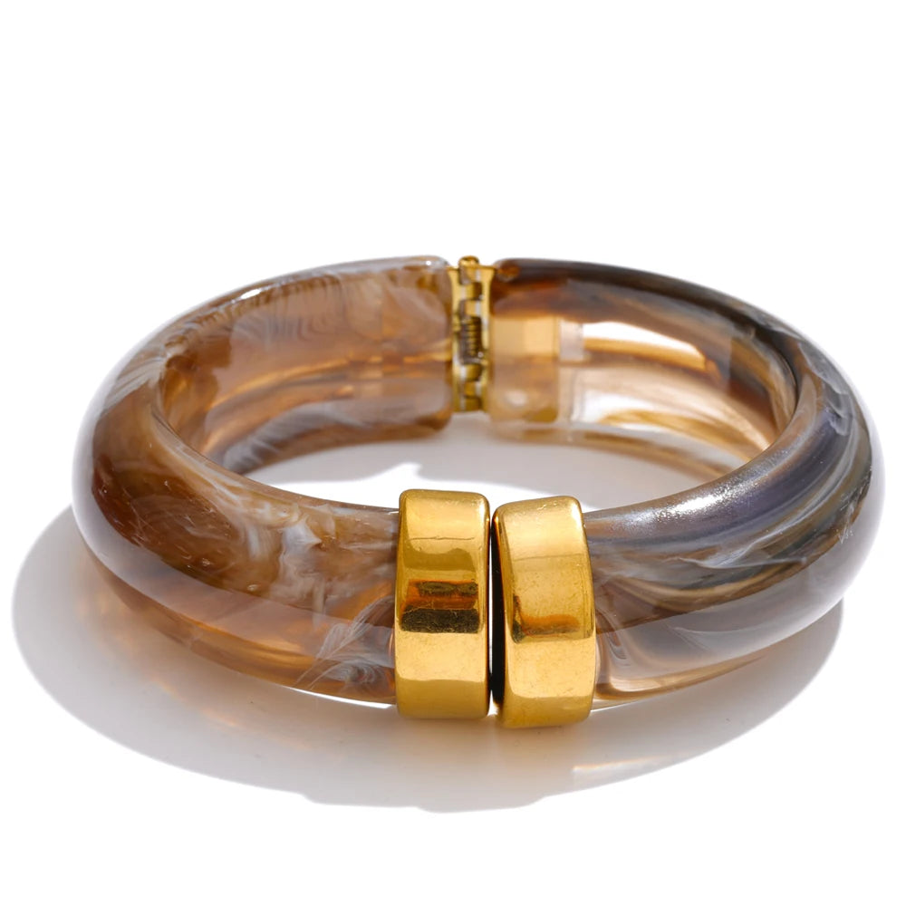 TEEK - Thick Bracelet Bangle JEWELRY theteekdotcom Coffee