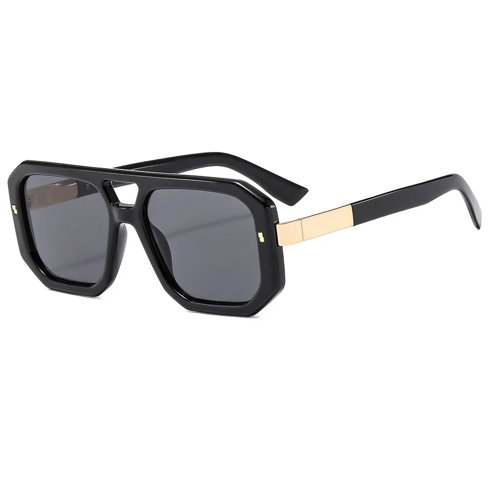TEEK - Square Square Pilot Sunglasses EYEGLASSES theteekdotcom black