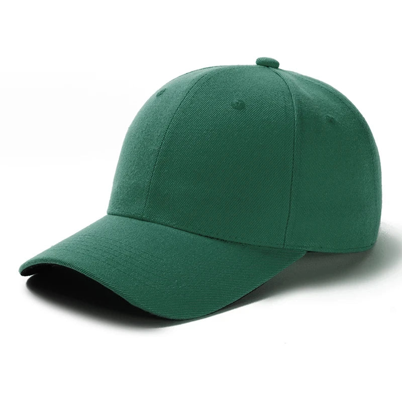 Unisex Cap Casual Plain Baseball Cap Adjustable Snapback Hats For Women Men Hip Hop Cap Street Dad Hat TEEK Dark Green