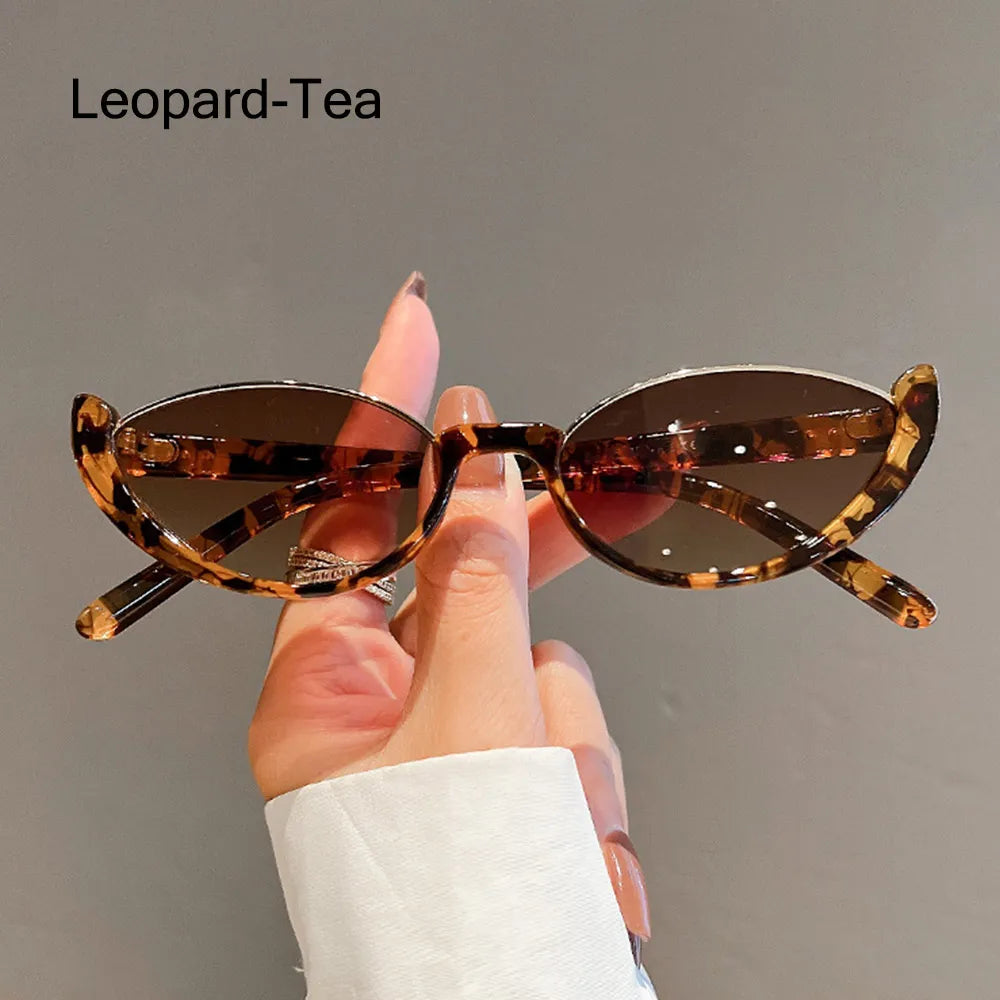 TEEK - Impressed Cat Eye Sunglasses  theteekdotcom Leopard-Tea  