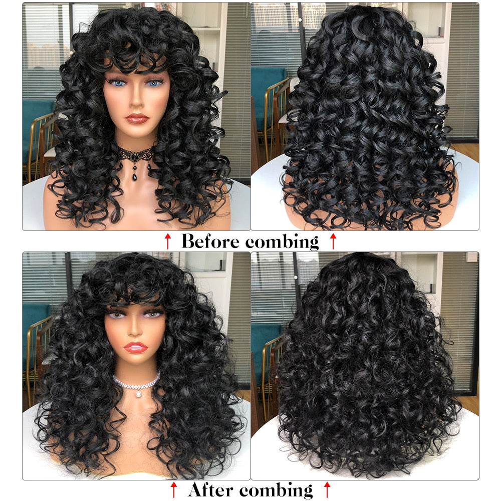 TEEK - Let Loose Curly Synth Wigs HAIR theteekdotcom 1B 17inches 