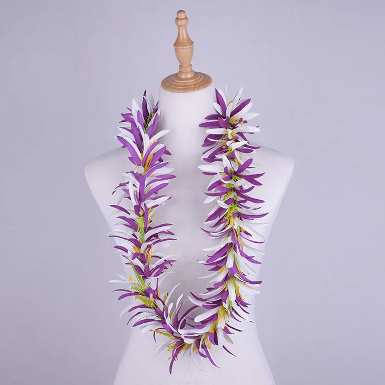 TEEK - Artificial Velvet Spider Lily Flower Handmade Necklace Leis JEWELRY theteekdotcom Colorful 2  