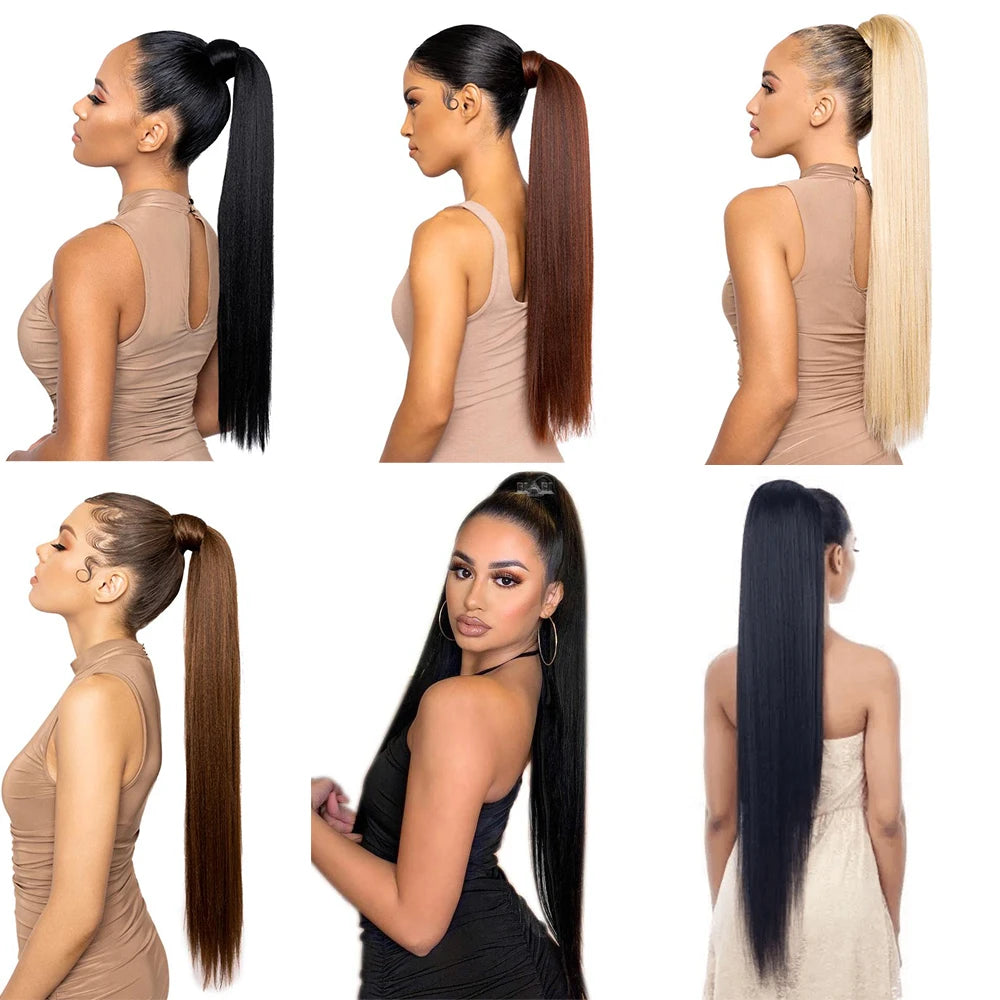 TEEK - Synthetic Long Tie Ponytail Extension HAIR theteekdotcom