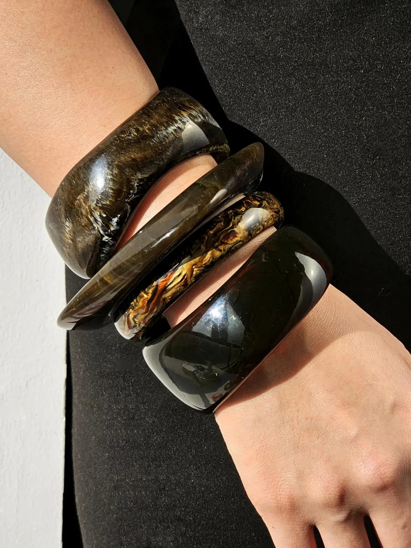 TEEK - Black Brown Smudge Bracelet JEWELRY theteekdotcom